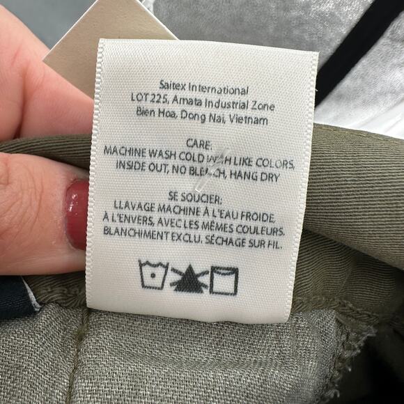 EDWIN NWT Evereve Olive Green Isla Pleated Barrel Leg Trouser Pant // 26 - Picture 14 of 15